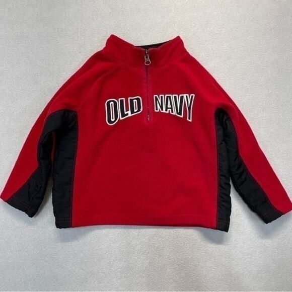 Old Navy Half Zip Pullover Sweatshirt Red boys Size 4T - Picture 5 of 7
